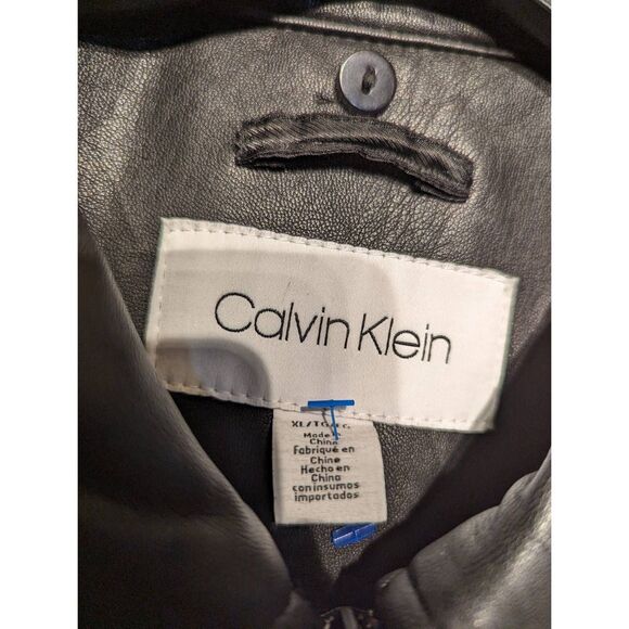 Calvin Klein vegan leather jacket size xl * - Picture 4 of 5